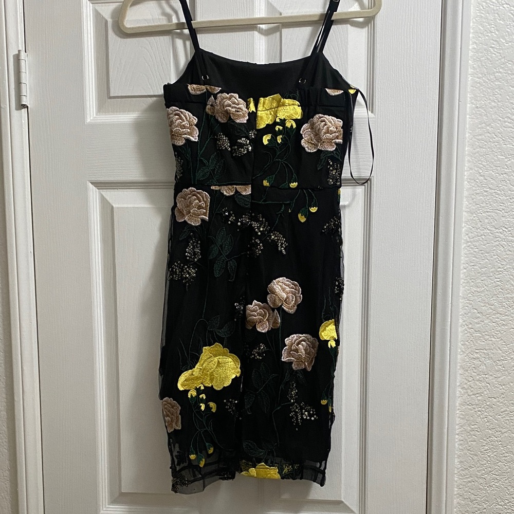 Lulu's Black Floral Embroidered Mini Dress - Picture 9 of 9